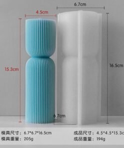 Alternative view of Vedini Striped cylindrical pillar silicon mold j-5101 JKB-3146