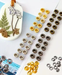 Vedini Metal Eyelet Buckle – Pack of 100pcs | Durable Metal Eyelets for Leathercraft, Garment, Bags, DIY Accessories & Craft Projects