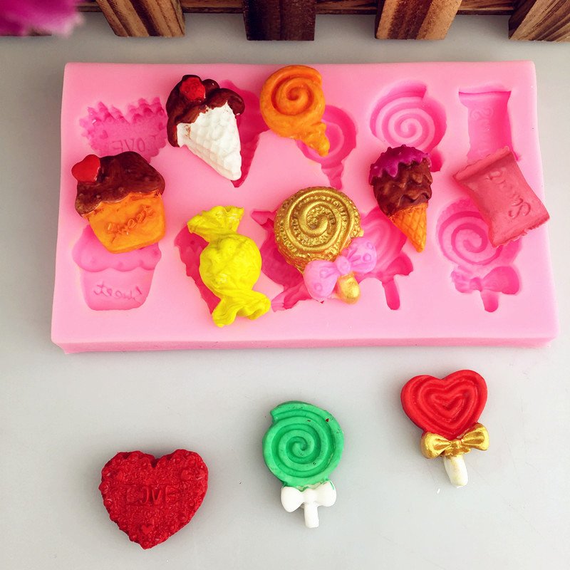 Vedini Ice Cream Lollipop Candy Shape Silicone Mold JKB-3209 - Image 3