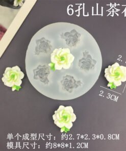 Vedini 6 Cavity Camellia Flower Silicon Mold JKB-3226