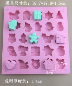 Vedini 25 even Christmas silicone mold cake pudding dessert mold soap baking utensils JKB-3207