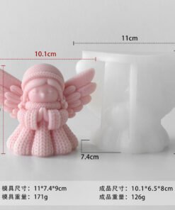 Alternative view of Vedini Angel Girl Scented Candle Silicone Mold DIY Wings Angel Handmade Scented Ornament Mold JKB-3171
