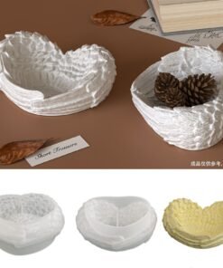 Vedini Bird Wings Storage Box Mold DIY Aromatherapy Candle Cup Ornaments Silicone Mold JKB-3154