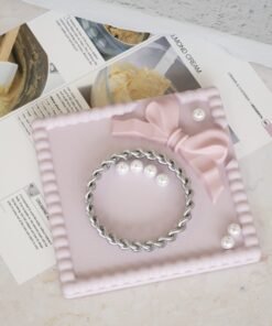 Vedini Square bow bubble bead coaster ins style aromatherapy plaster dish silicone mold JKB-3164