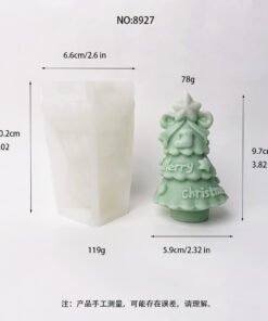 Alternative view of Vedini Merry Christmas Tree with Star Silicon Mold JKB-3198