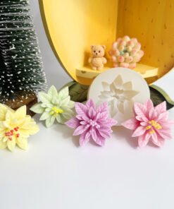 Alternative view of Vedini Christmas Holly Leaf  Candle Silicone Mold for Baking Chocolate Fondant Mold Plaster Glue Ornaments JKB-3193