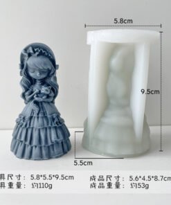Vedini Doll With Cat Silicon Mold JKB-3190