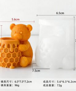 Alternative view of Vedini Honey Pot Bear Silicon Mold JKb-3180