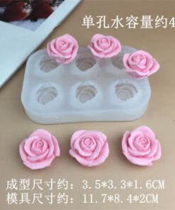 Alternative view of Vedini Rose Fondant Silicone Mold DIY Chocolate Handmade Soap Silicone Candle Mold JKB-3208