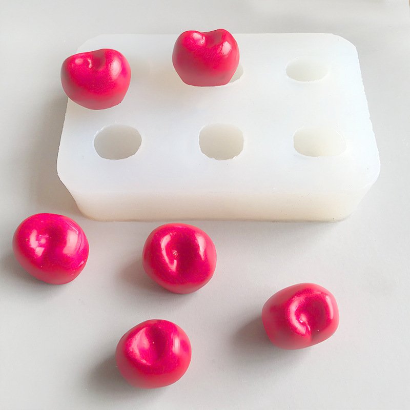 Vedini 6 Cavity Cherry Fruit Cherry Scented Candle Mold Chocolate Cake Mousse Silicone Mold DIY Tools JKB-3211 - Image 3