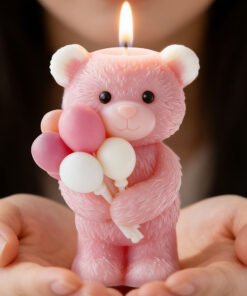 Vedini Balloon Bear Scented Candle Silicone Mold DIY Cartoon Bear Plaster Resin Animal Candle JKB-3168