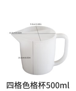 Alternative view of DIY Silicone Color Split Glue Cup Drop Glue Split Color Mixing Cup with Handle Four-compartment Silicone Tool