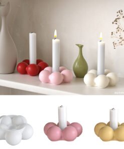 Vedini Bubble Cloud Petals Flower Candle Candle Holder Silicone Mold DIY Aromatherapy Plaster Mold JKB-3155