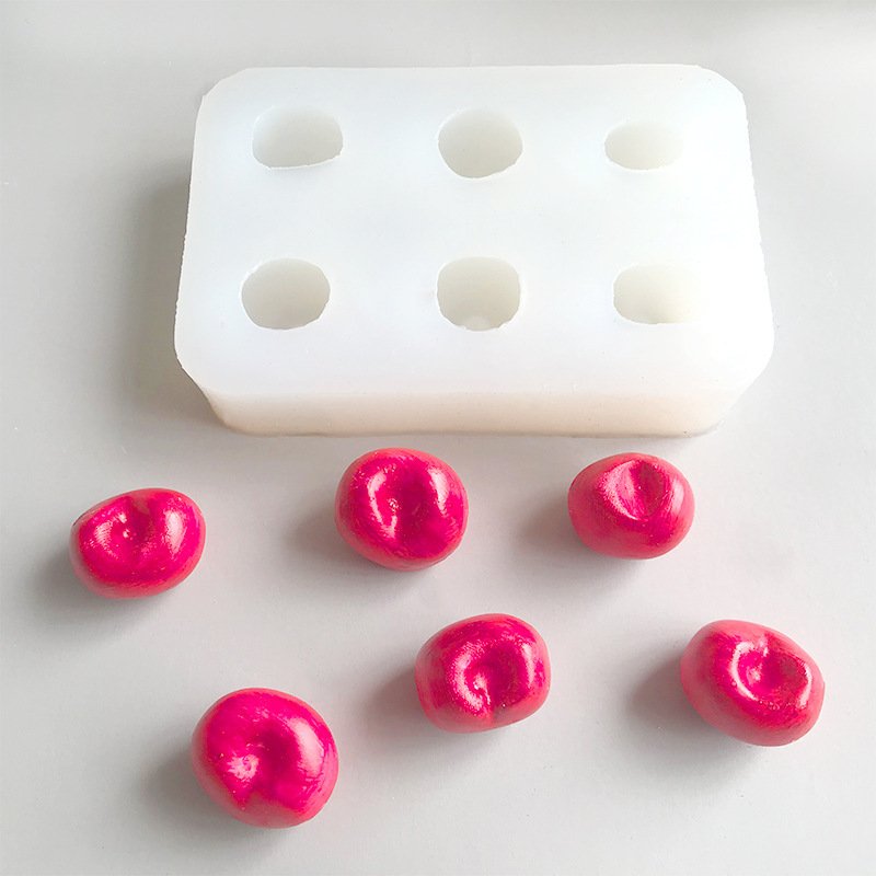 Vedini 6 Cavity Cherry Fruit Cherry Scented Candle Mold Chocolate Cake Mousse Silicone Mold DIY Tools JKB-3211 - Image 4