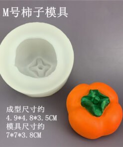 Alternative view of Vedini 3D Persimmon Fondant Silicone Mold Mousse Cake DIY Chocolate Glue Aromatherapy Candle Plaster Mold JKB-3219