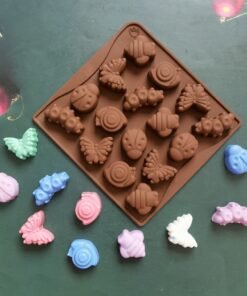 Vedini 16 Cavity Piece Insect Cake Jelly Pudding Soap Chocolate Cake Mold Baker JKB-3218
