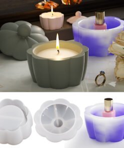 Vedini Concrete lace storage tank diy cement plaster candle Cup decoration table silicone mold JKB-3167 - Large