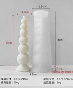 Vedini Ball Cylindrical Tapered Candle Ornaments Silicone Mold JKB-3188
