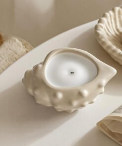 Vedini Polka Dot Conch Candle Plaster Cup Resin Silicone Mold JKB-3166