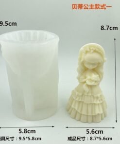 Alternative view of Vedini Doll With Cat Silicon Mold JKB-3190