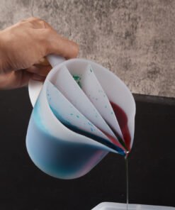 DIY Silicone Color Split Glue Cup Drop Glue Split Color Mixing Cup with Handle Four-compartment Silicone Tool
