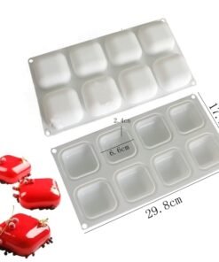 Alternative view of Vedini 8 even square pillow jelly pudding mousse cake mold For Soap and Candle JKB-3151