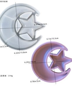 Alternative view of Vedini Concrete Star and Moon Tray JKB-3152