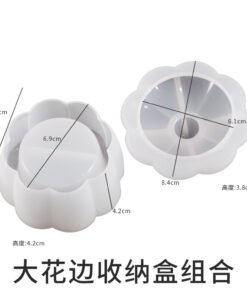 Alternative view of Vedini Concrete lace storage tank diy cement plaster candle Cup decoration table silicone mold JKB-3167