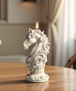 Vedini Horse Totem Candle Silicone Mold DIY Classical Horse Head Candle Relief Roman Column Ornament JKB-3202