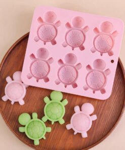 Vedini 6 Cavity Turtle-Shaped Silicone Mold Baking Tool Drip Cake Mold Soft Candy Jelly Chocolate Mold JKB-3237