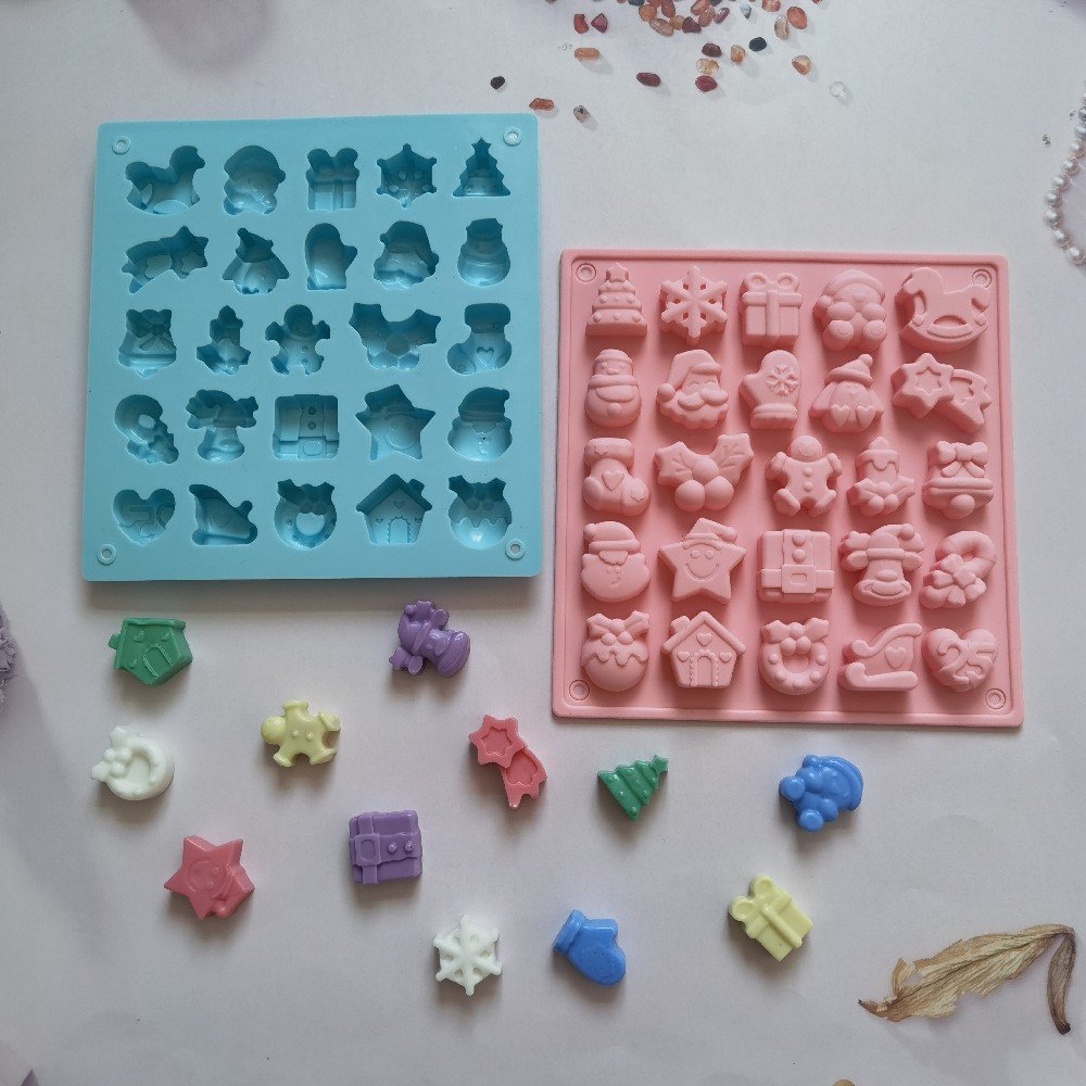 Vedini 25 even Christmas silicone mold cake pudding dessert mold soap baking utensils JKB-3207 - Image 2