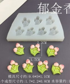 Alternative view of Vedini 7 Cavity Tulip Flower Silicon Mold-JKB-3232