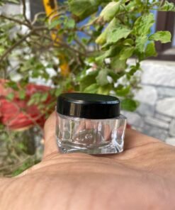 Alternative view of VEDINI SQUARE SHAN JARS WITH CAP AND WHITE PLUG, FOR LIP BALMS, DIY SKIN CARE 15ml