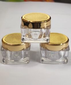 VEDINI SQUARE SHAN JARS WITH CAP AND WHITE PLUG, FOR LIP BALMS, DIY SKIN CARE 15ml