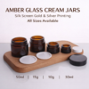 amber glass cream jar 50ml cosmetic jar 30ml 10gm sample jar glass brown glass cream container