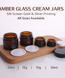 amber glass cream jar 50ml cosmetic jar 30ml 10gm sample jar glass brown glass cream container