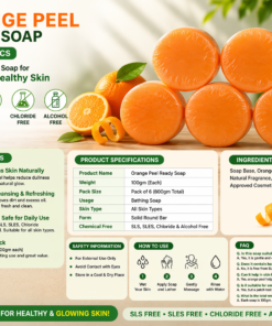 Alternative view of Vedini Orange Peel Ready Soap 100gm (Pack of 6) | Natural Skin Brightening Bathing Soap | SLS, SLES, Chloride & Alcohol Free