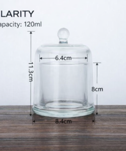 glass cloche candle jar dome glass jar with lid candle display jar decorative glass container luxury candle jar