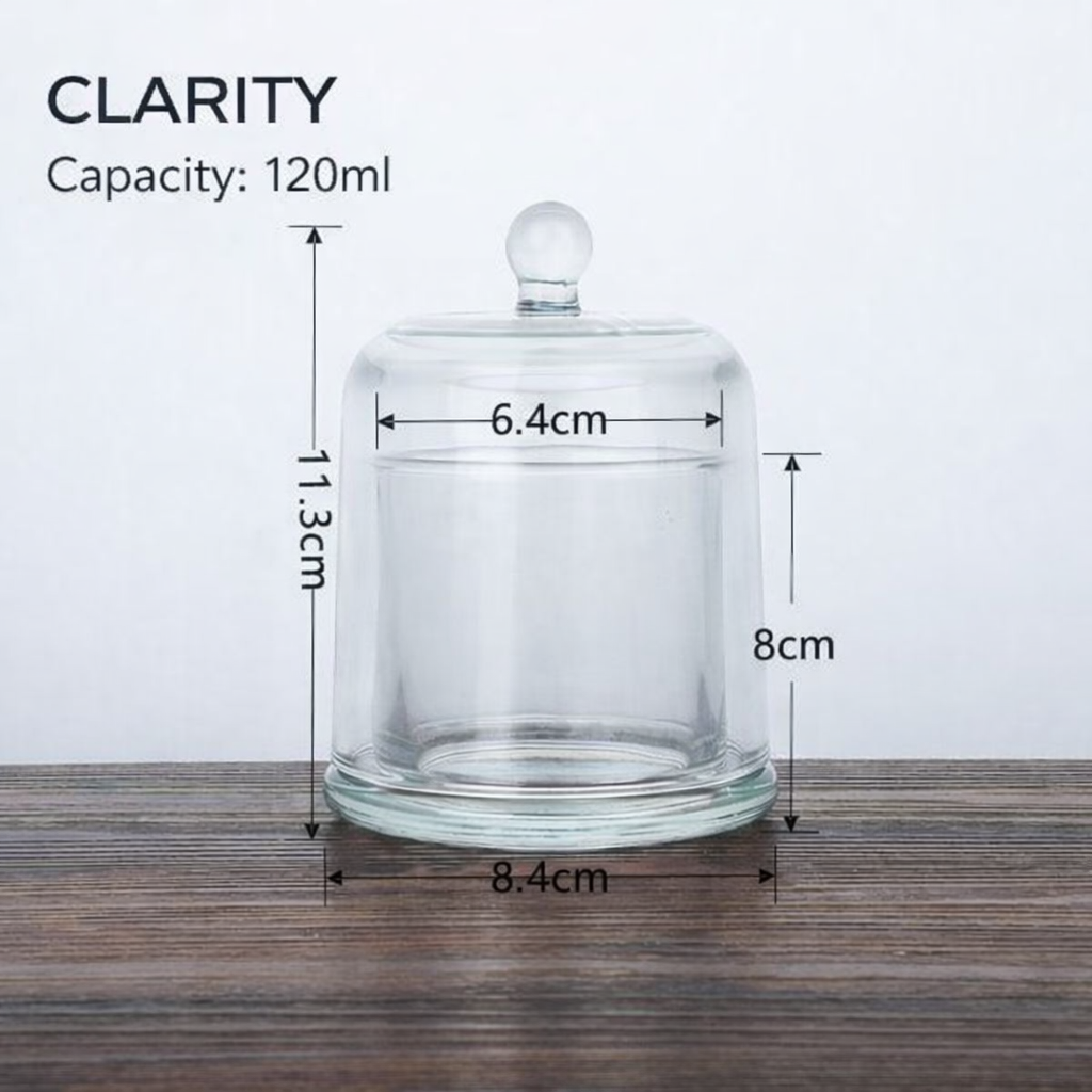glass cloche candle jar dome glass jar with lid candle display jar decorative glass container luxury candle jar