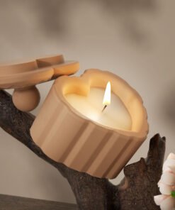 Alternative view of Vedini Reticulated heart-shaped aromatherapy candle cup silicone mold JKb-3276