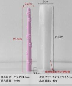 Vedini Long Stick Candle Silicone Mold (Heart & Bow Design) for DIY Scented Candle, Resin & Plaster Art (JKB-3247 / 3248) - Type B