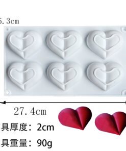 love silicone mold 6 cavity
