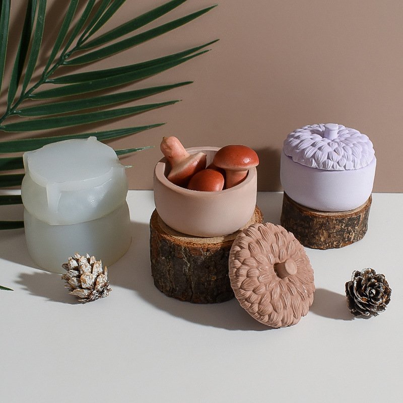 Vedine Pine Cone Pine Nut Hazelnut Storage Box Aromatherapy Candle Cup Silicone Mold JKB-3272 - Image 4