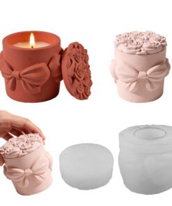 Alternative view of Vedini Bow Rose Storage Box Resin Silicone Mold JKB-3263