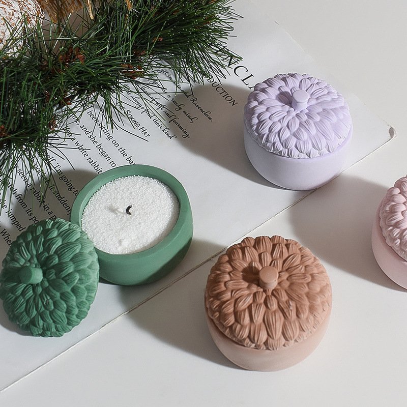 Vedine Pine Cone Pine Nut Hazelnut Storage Box Aromatherapy Candle Cup Silicone Mold JKB-3272 - Image 5