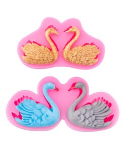 Vedini Little Swan Pair Shape Silicone Mold Fondant Cake Jelly Chocolate Decoration Dessert Table Candle JKB-3282