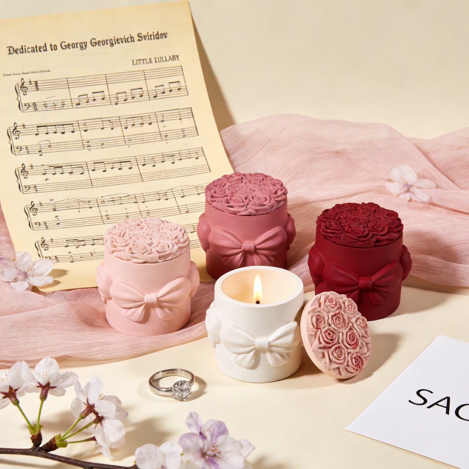 Vedini Bow Rose Storage Box Resin Silicone Mold JKB-3263 - Image 3