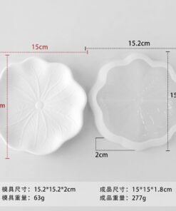 Alternative view of Vedini Lotus Leaf Tray Silicone Mold for Concrete, Epoxy Resin & Decorative Plate DIY (JKB-3250)