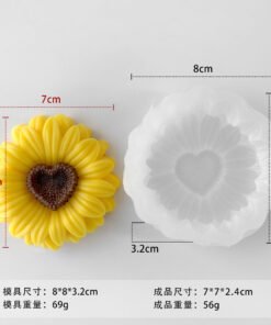 diy candle mold sunflower heart