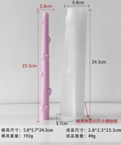 Vedini Long Stick Candle Silicone Mold (Heart & Bow Design) for DIY Scented Candle, Resin & Plaster Art (JKB-3247 / 3248) - Type A